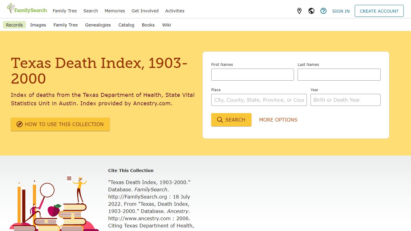 Texas Death Index, 1903-2000 • FamilySearch